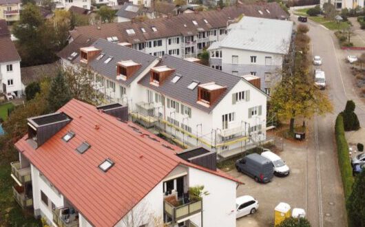 Lus und Blauenstraße von oben