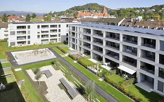Niederfeldplatz Innenhof von oben