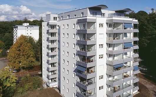 Salzertstraße Hochhäuser von oben